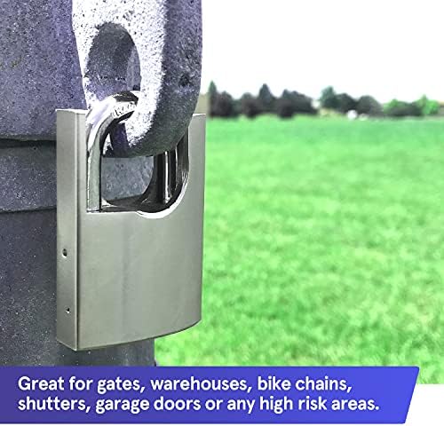 Smiths® 60mm Steel Heavy Duty Industrial Padlock (3 Keys Included) | Size: 60mm x 40mm. Shackle: 17mm | Ministry of Public Security Recommended | Outdoor & Indoor Use!
