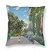 HOSTECCO Landscape Throw Pillow Cover Set of 4 Chrysanthemums Decorative Cushion Covers for Sofa Couch Bed Car Claude Monet Painting 18x18 inch