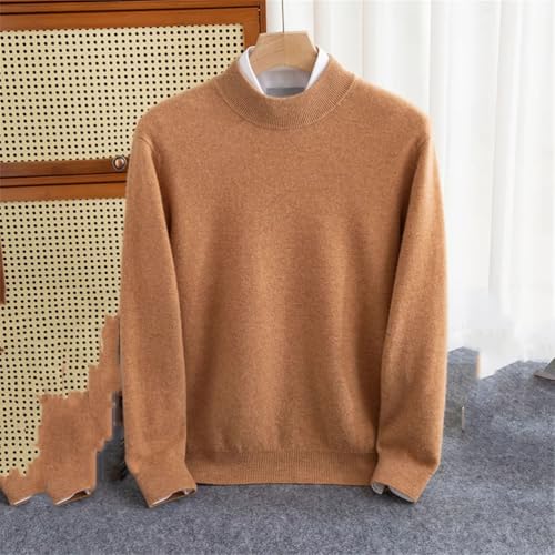 Men's Thin Casual Solid Long Sleeves Knitted Sweater Round Neck Business Pullovers Wool Sweaters3