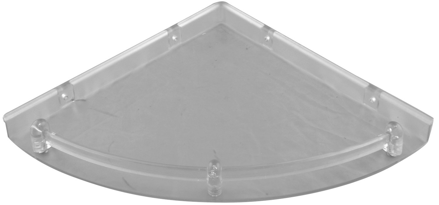 Poly World Acrylic Corner Shelf (Clear, 30 cm x 30 cm x 3 cm) Amazon