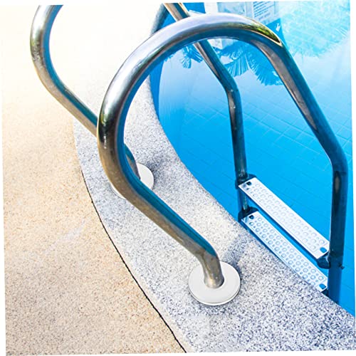 Placas de cubierta para escalera de piscina de acero inoxidable 2 piezas miniatura 5