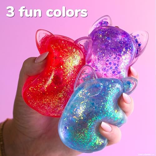 Original Squishmallows™ SLIMYGLOOP Pink Gelli Gels™, Slow Rising Sensory Squeeze Toy with Glitter, Gel Filled Fidget Toys - 5