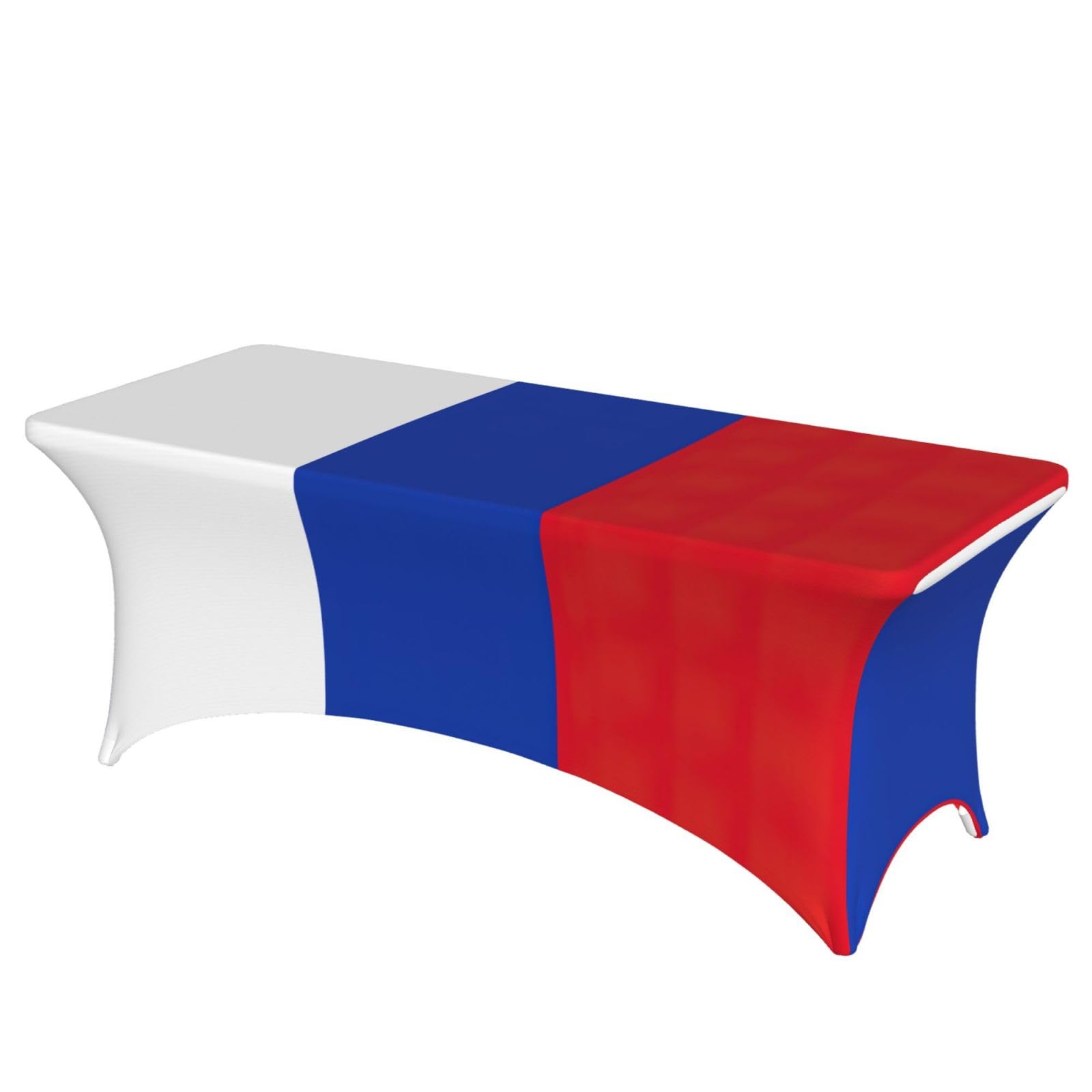 NImongt Russian Flag Print Elastic Rectangular Tablecloth Holidays Family Banquet Wedding Party Table Cover