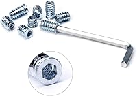 Vista 5 de 220 piezas de insertos roscados para madera, 1/4-0.787 x 0.394 in 0.591 in 0.787 in, 5/16-0.709 x 0.591 in 0.787 in, tuerca de inserción de tornillo