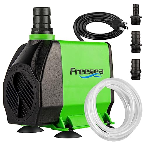 FREESEA Pond Submersible Water Pump: 1050GPH 100W Adjustable Ultra Quiet Fountain Pump with 6.5ft Tubing for Aquarium Fish Tank | Outdoor | Small Pond | Waterfall | Hydroponics by FREESEA - Used condition - US$23.25