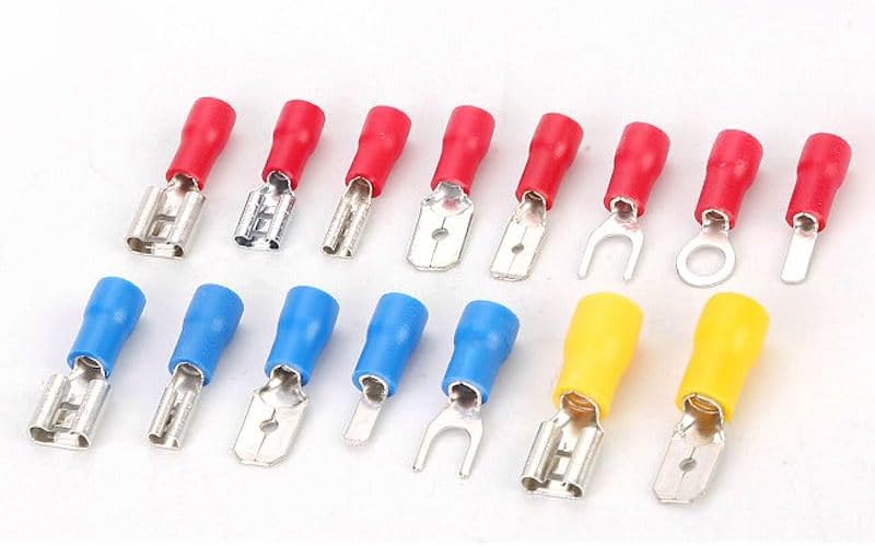 280pcs Assorted Spade Terminals Insulated Cable Connector Electrical Wire Crimp Butt Ring Fork Set Ring Lugs Rolled Kit