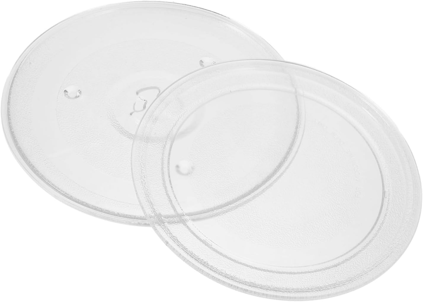 NUOBESTY 2pcs Microwave Glass Turntable Plate Replacement Microwave Parts for Even Heating Cooking Tray for Consistent Performance