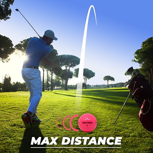 Distance Max Golf Balls - 12 Pack for Enhanced Distance, Control & Accuracy, Ideal Golf Gift for All Swing Speeds with Bold Target Graphic, Premium Golf Accessories - Image 5