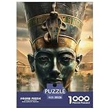 Faraón Puzzle 1000 piezas Egipto Antiguo Puzzles Juego De Inteligencia Decoración Interior De Cartón 100% Reciclado para Adultos Adolescentes Y Niños 38x26cm/1000pcs