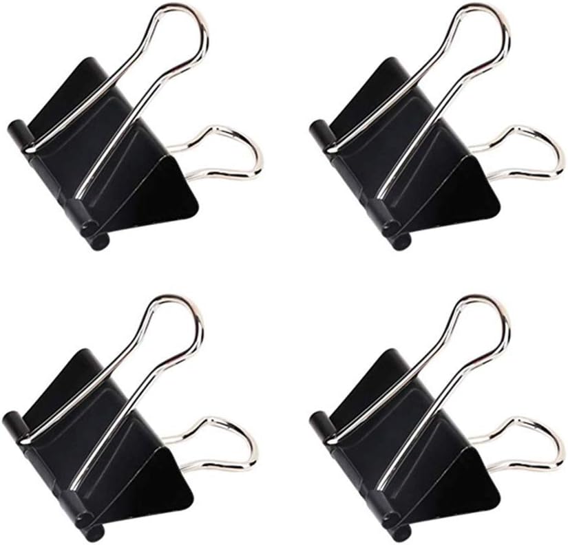 Metal Binder Clips Black Clip Paper Clamps Office Supplier 32mm Black 50pcs