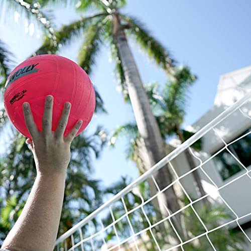 Dunn-Rite AquaVolly Pool Volleyball Net Set for Adults & Kids, White