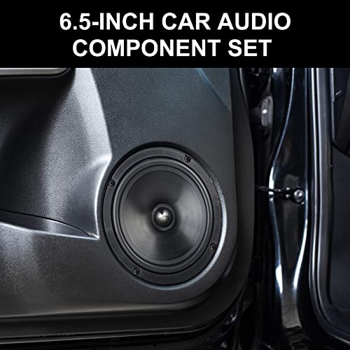 Jindaaudio 6.5 Inch Car Speakers, 6.5 Component Car Speakers 2-Way Set 160Watt Max (40W Rms) With 2Bass, 2 Tweeters, 2 Crossovers #TOP5