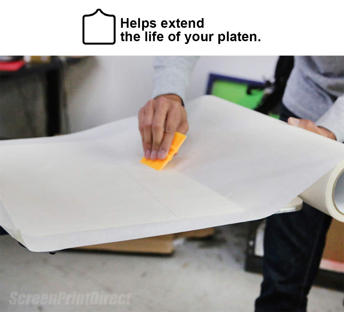 Ecotex® Screen Printing Pallet Tape (18" x 100') - Heavy Duty Platen Tape for Screen Printing Platens, Masking Tape Protects Screen Printing Surfaces from Inks - Clean Removal to Extend Pallet Life