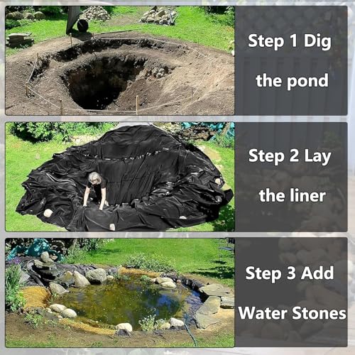 Rivestimento per stagni all'aperto a 5 strati, ideale per aiuole rialzate e paesaggi acquatici, resistente e impermeabile