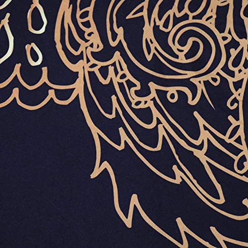Sleepwish Elephant Henna Art Duvet Cover Black Metallic Gold Glitter Bedding Tribal Elephant Bedspread (Queen) #TOP2