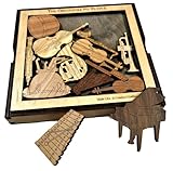 Challenging Brain Teaser: Solve this intricate puzzle featuring 13 pieces shaped like iconic orchestral instruments, such as violins, cellos, and pianos. Stunning Decorative Piece: Elegantly handcrafted, this puzzle doubles as a beautiful centerpiece...