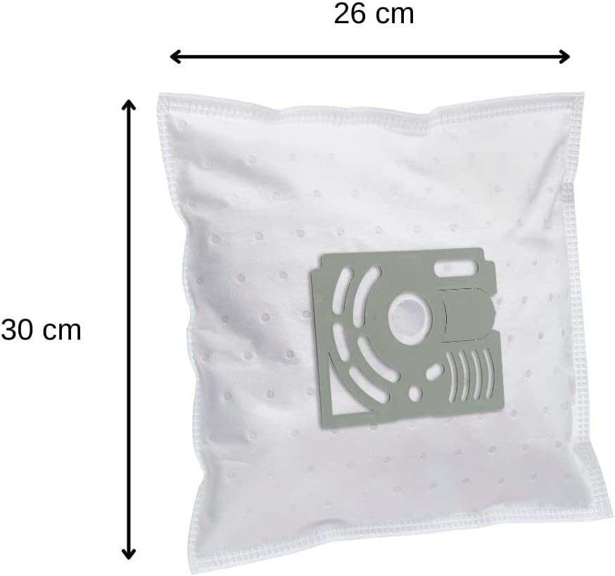 TopFilter 133 4 Fleece Vacuum Cleaner Bags for Rowenta Vacuum Bags Pack of 4 Dust Bags (30 x 26 x 0.1 cm