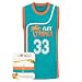 AFLGO 33 Flint Tropics Jackie Moon Semi Pro Basketball Jersey Include Set Wristbands S-XXL Green (Green, M)