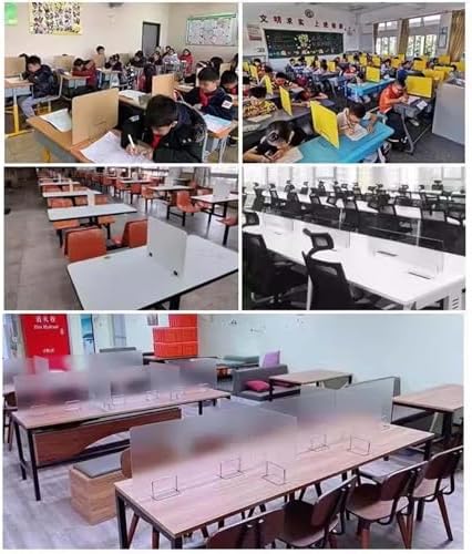 Desk Dividers for Classroom, 400 x 400 mm Privacy Panels for Workstations, Office Furniture Partitions, Enhance Workspace Privacy & nization