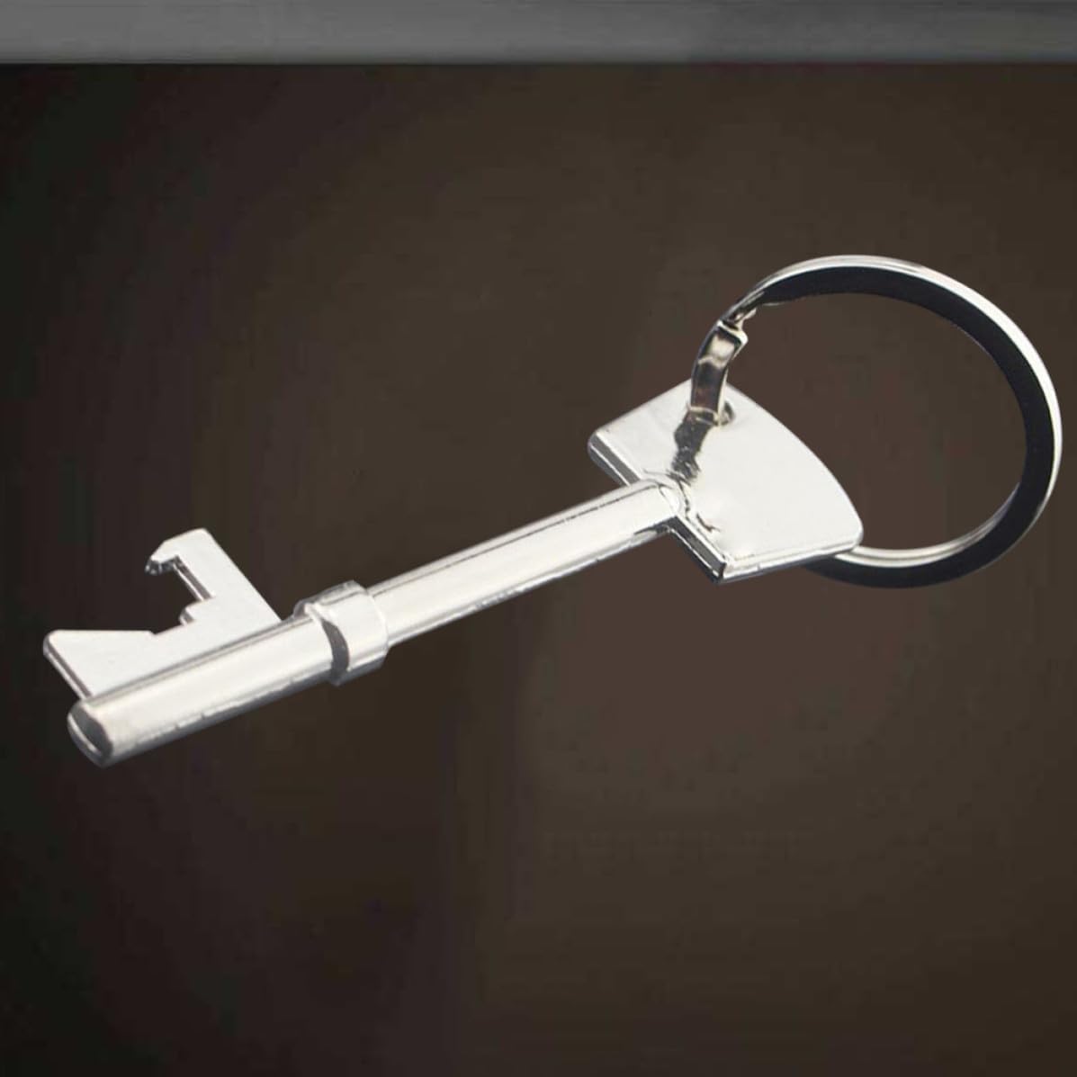 Metal Keyring Creative Silver Bottle Opener Multi Function Keychain image 2