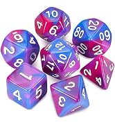 CiaraQ DND Polyhedral Dice Set (15pcs) with Bag for Dungeons & Dragons Games (Black & Green)