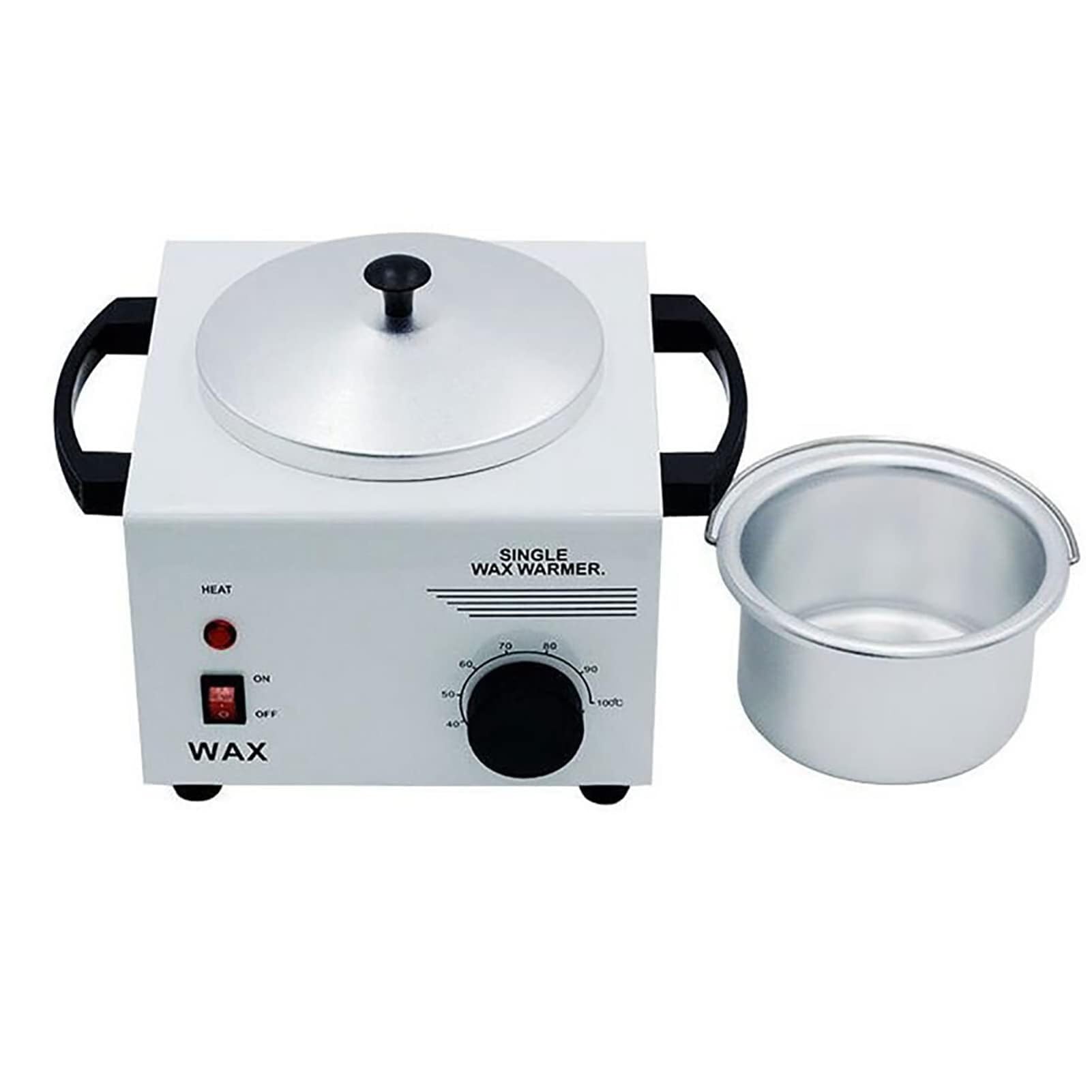 Calentador de Cera Eléctrico Profesional 500ml - Depilación, Temp Ajustable 0-80°C, Aluminio, Fácil Limpieza, Todo Tipo Cera, Salón/Hogar | Black