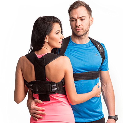 REDESIGNED Back Straightener Posture Corrector for Men-Upper Back Brace Posture for Women- Clavicle Brace Support-Body Wellness Posture Corrector Under Clothes-Spine Alignment (L-XL(32