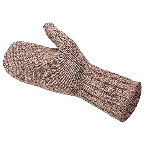 Black Leather Thinsulate Lined Ladies Mittens with Rabbit Fur Size S/M