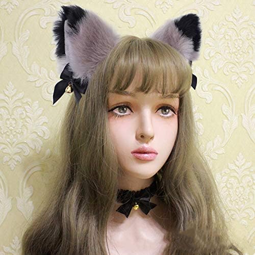 Miniatura 3 de Diadema Fxaelian con orejas de animales, zorro, gato, perro, para disfraz de Halloween, cosplay y fiestas