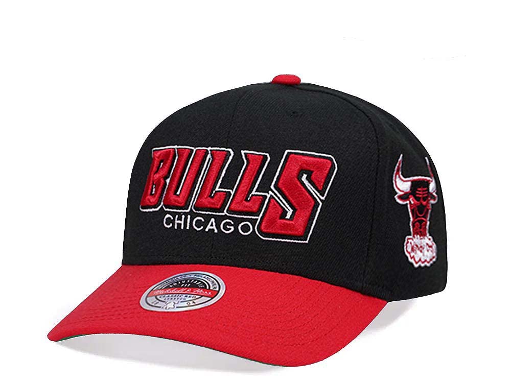 Mitchell & Ness Chicago Bulls Shredder Stretch Snapback Adjustable Hat Cap - Black