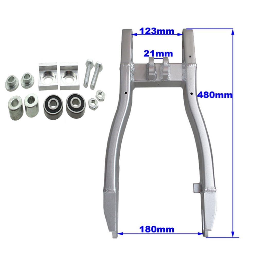 Forcellone posteriore in alluminio da 480 mm per moto da cross da 125 cc, 140 cc, 150 cc, 160 cc, 190 cc