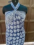 indigo blue sarong sixe 44x72 inch