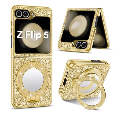 Coque Samsung Galaxy Z Flip 5 antichoc étui protection magnétique or