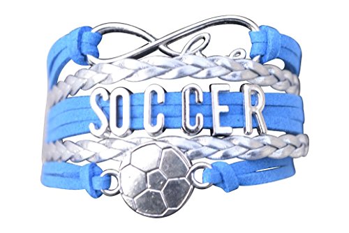 Soccer Charm Bracelet - Infinity Love Adjustable Charm Bracelet with Soccer Charm -Gift for Female Soccer Players Soccer Charm Bracelet - Infinity Love Adjustable Charm Bracelet with Soccer Charm -Gift for Female Soccer Players