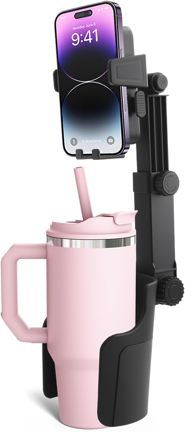 2026 New Cup Holder Phone Holder,Extendable Cup Holders Phone Mount with 360° Rotation Adjustment,Universal Cell Phones Holders Car CupHolder Fit for 4.7-7 inches Phones