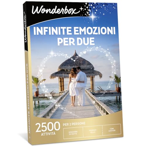 Wonderbox - Cofanetto Regalo - 5300 Attività - Soggiorni Con Colazione - Cene Gustose - Infinite Emozioni Per Due - Regali Di Coppia