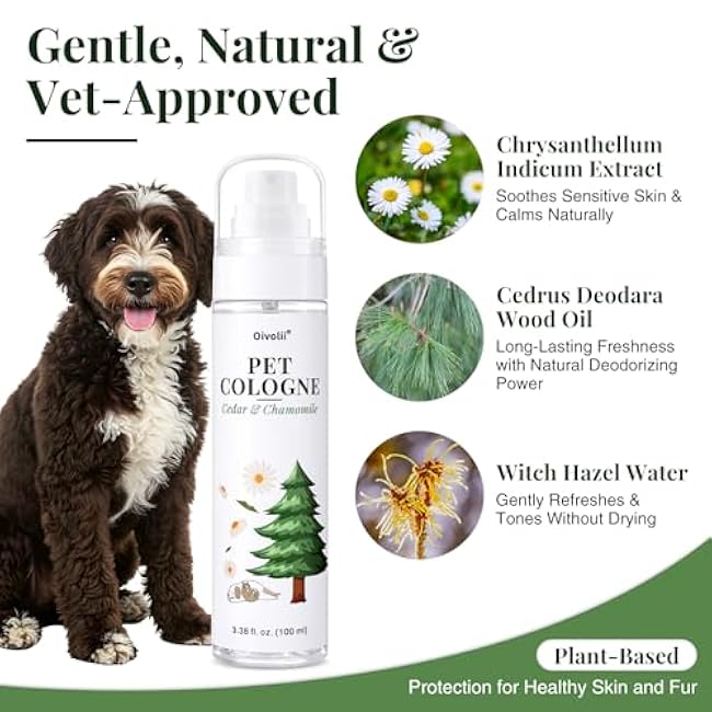 Pet Cologne Spray for Dogs & Cats ¨C Natural Deodorizing Perfume ¨C Long-Lasting Scent ¨C Alcohol-Free, Hypoallergenic, Safe Grooming Spray for Pets-j0EayRYM