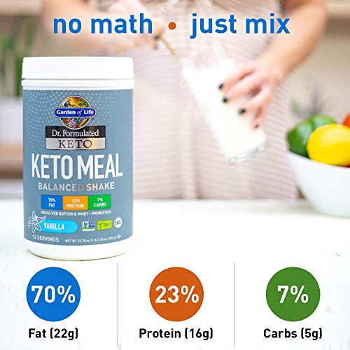 Garden Of Life 103524 Dr. Formulated Ketogenic Meal Balanced Shake Powder, Truly Grass Fed Butter & Whey Protein Plus Probiotics thumb #2