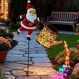 Christmas Santa Solar Kettle Lights Garden Lawn Decorative Lights, Solar...