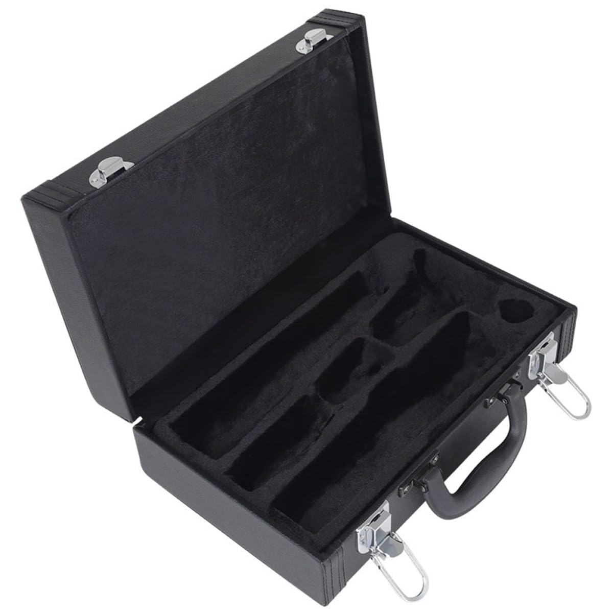 SECFOU Estuche para Clarinete Acolchado y Resistente, Caja de Almacenamiento Portátil Negra, Maletín para Clarinete Forro Protector, Accesorio para Instrumentos de Viento y Madera, Uso