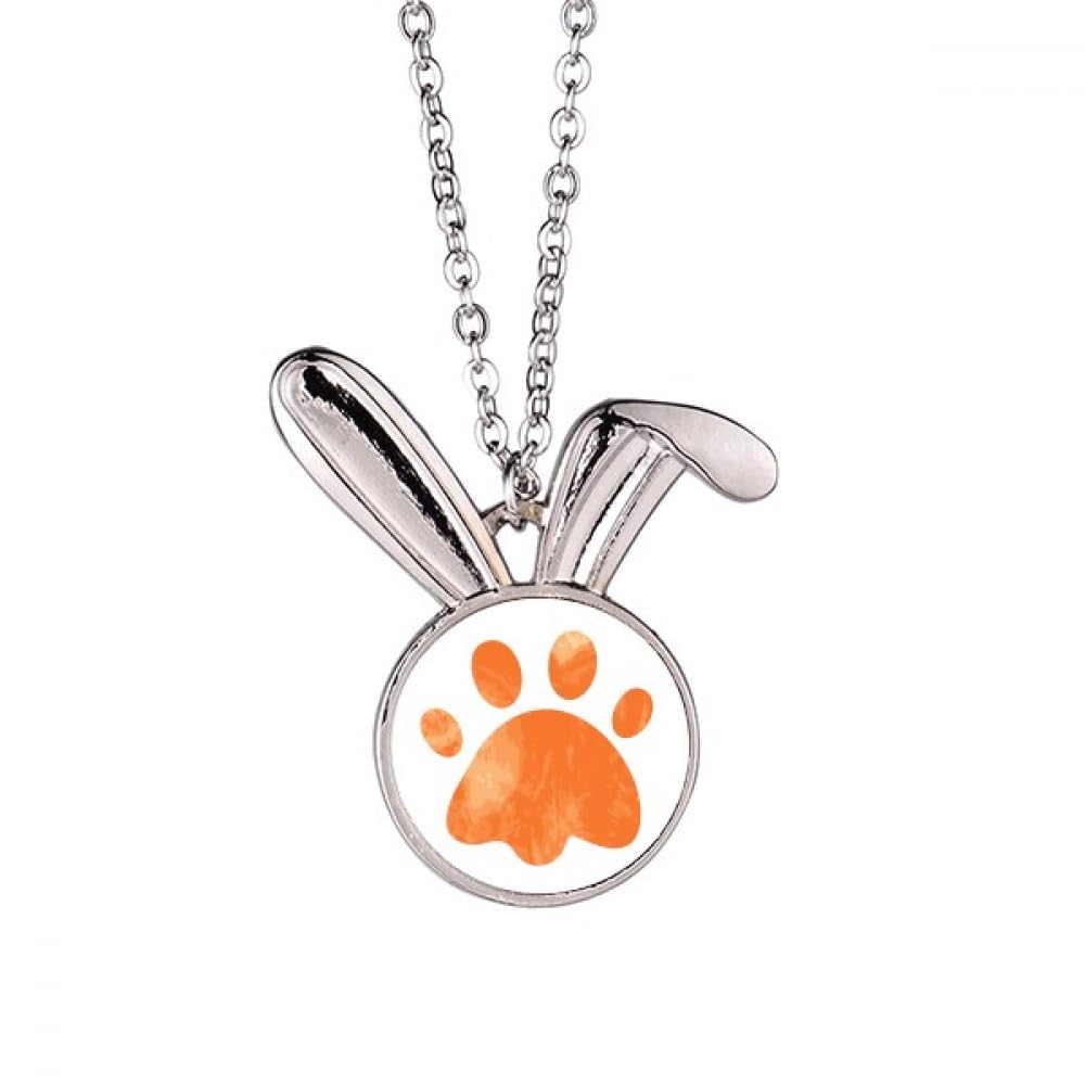 Collier patte de chat orange pour accessoiriser vos tenues - 5