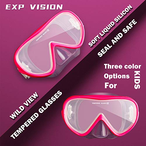 Image of Kids Snorkel Swim Mask, Child Diving Mask Anti-Fog Swim Goggles with Nose Cover for Snorkeling Diving Swimming