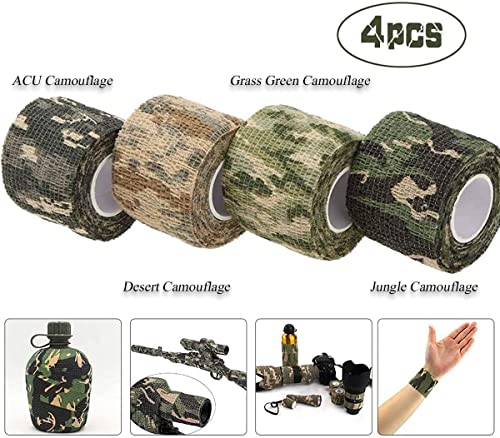 Camo Tape, Outdoor Tarnband, Selbstklebende Tarnung Band, Multifunktionales Stealth Camouflage Klebeband, Vliesstoff für… – Bild 5