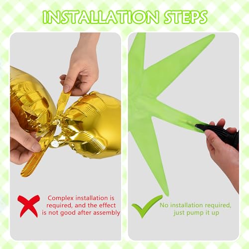 Image of TONIFUL 4 Pcs Star Balloons Light Green Foil Explosion Party Decoration | 22 Inch Large Mylar Star Balloon for Birthday Wedding Boho Gender Neutral Baby Shower Fresh Spring Garden Picnic Party Decor