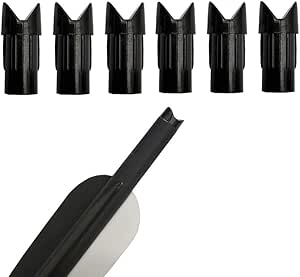 Lot de 50 encoches de flèche rouges 11/32 pour tir à l'arc traditionnel en bois et bambou OD9 mm Lot de 50 encoches de flèche rouges 11/32 pour tir à l'arc traditionnel en bois et bambou OD9 mm