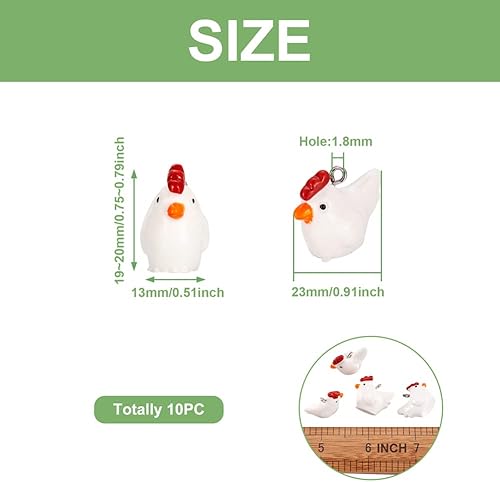 Miniatura 8 de Dijes de resina animal para hacer joyas de bricolaje, Hierro Perla, No es una piedra preciosa