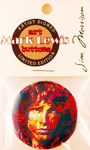 Mark Lewis Art Jim Morrison Pinback Button - Woms #TOP1