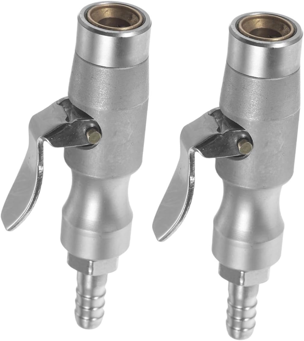 2pcs Copper Steel Tire Inflator Adapter Locking Air Chuck for Tires