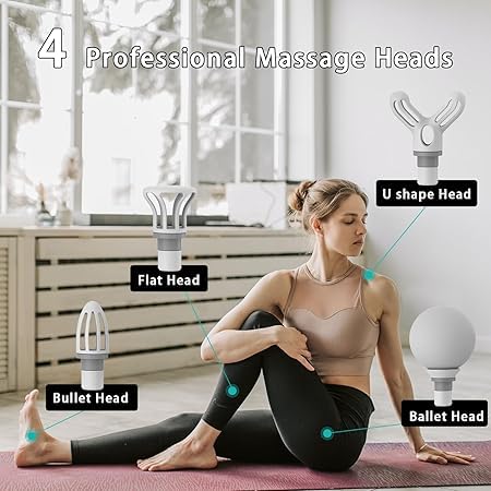 Image of Mini Massage Gun for Deep Tissue, Muscle & Body Pain Relief - Handheld, Type-C Charging, Battery Powered Massager for Neck, Shoulder, Back, Foot (Multicolor)