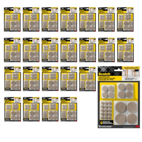 Scotch Round Felt Pads, Assorted Sizes